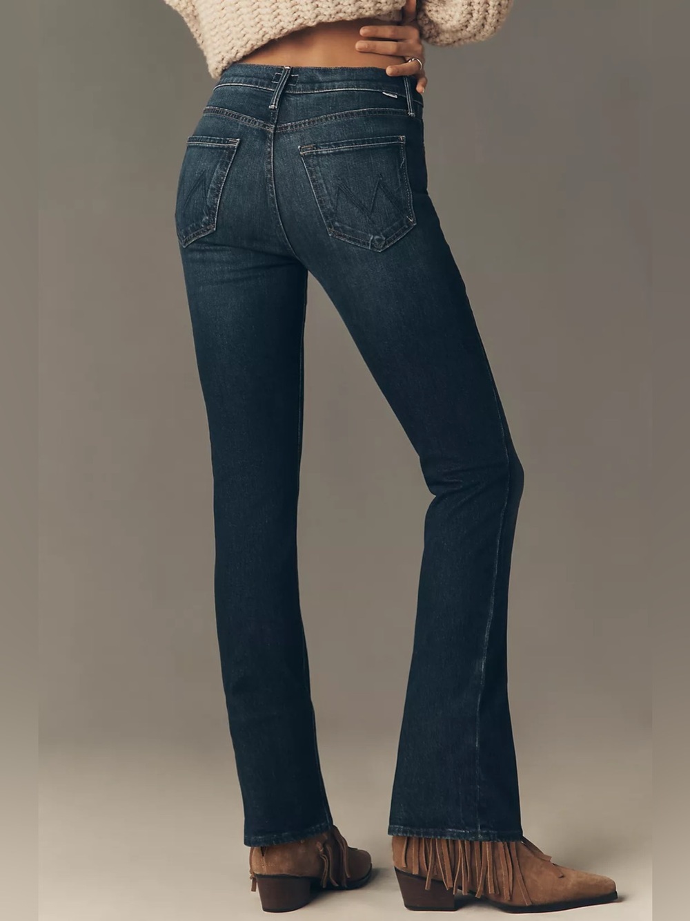 MOTHER The Rascal Skimp Mid-Rise Straight-Leg Jeans Sz 26